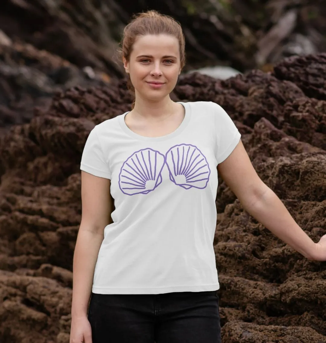 Women's Seashell Bikini Organic Scoop Neck Tee